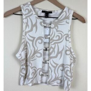 NWT Forever 21 Knit Top Tank Top Size Medium in Multi Walnut